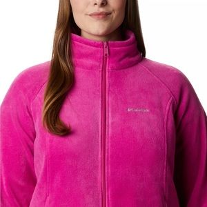 Columbia Women’s Pink Fleece Full Zip Jacket Size Small